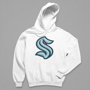 Seattle Kraken S Big Logo Fleece Pullover Hoodie WHITE